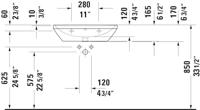 Wastafel Duravit D-Neo Met Overloop Kraanvlak 1 Kraangat 65 cm Hoogglans Wit - thumbnail