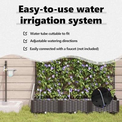 Tuin Bloempot 3 pcs Bruin Staal