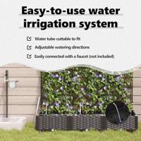 Tuin Bloempot 3 pcs Bruin Staal - thumbnail