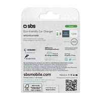 SBS eco-friendly Car Charger 12W blauw - thumbnail