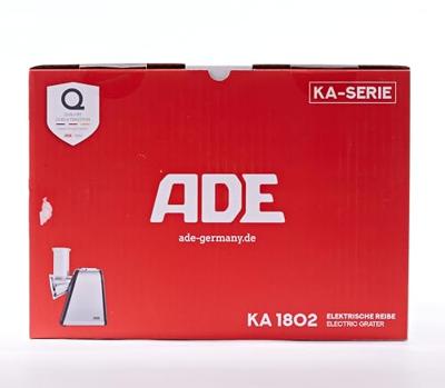 Elektrische rasp - ADE - KEUKENGEREEDSCHAP - 4 rasptypes - RVS/Kunststof - 29,2 x 21,3 x 25 cm