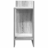 Bijzettafeltje met plank 25,5x27x60 cm grijs sonoma eikenkleur - thumbnail