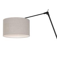 Steinhauer Wandlamp prestige chic 8119 zwart kap grijs linnen - thumbnail