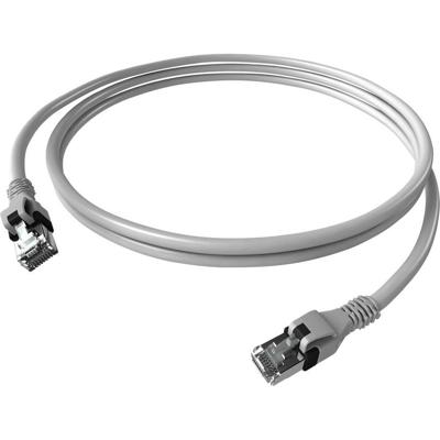 EasyLan DualBoot PushPull IP20 patchkabel, Cat.6 (Klasse E), grijs, 3 m