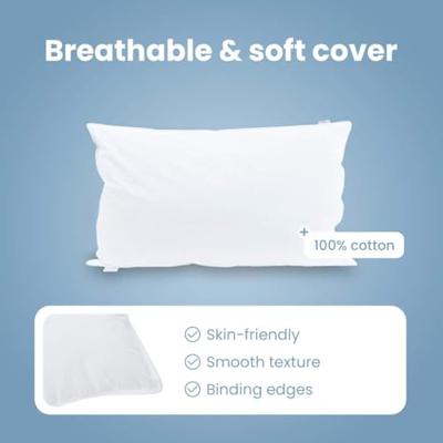 VidaXL Hoofdkussen met kussen 2 pcs wit 40 x 80 cm veren