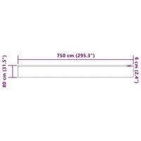 VidaXL Kantgordijn met gordijnen bloemen wit 80 x 750 cm polyester - thumbnail