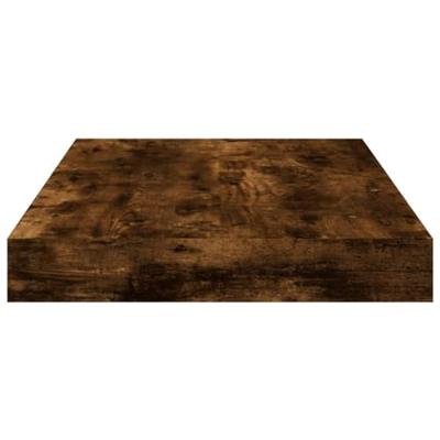 Wandschappen 4 st 40x10x1,5 cm bewerkt hout gerookt eikenkleur