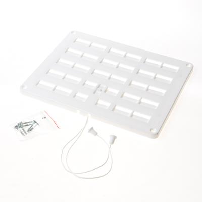 Nedco schuifrooster 250x200 mm wit afsluitbaar met koord