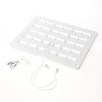 Nedco schuifrooster 250x200 mm wit afsluitbaar met koord - thumbnail