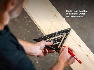 Sola rafter metrische winkelhaak 18cm zwart - 56160101