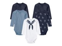lupilu 5 rompertjes (62/68, Marine/wit/blauw) - thumbnail