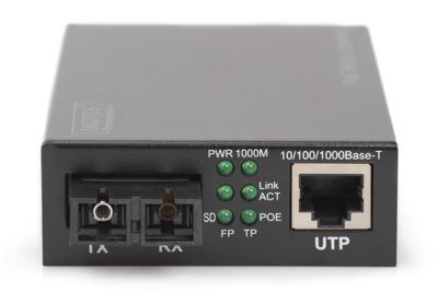 Digitus DN-82160 Mediaconverter SC Duplex, IEEE 802.3z 1000BASE-LX, LAN 10/100/1000 MBit/s 10 / 100 / 1000 MBit/s