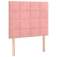 Boxspring met matras en LED fluweel roze 90x190 cm - thumbnail