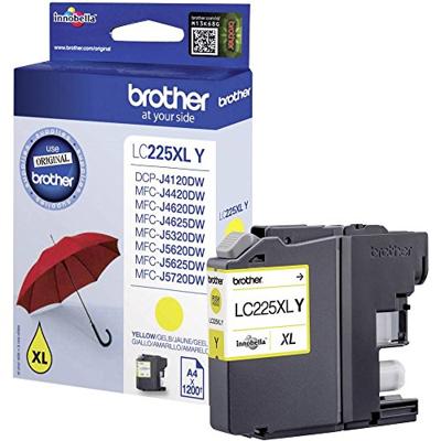 Brother inktcartridge, 1.200 pagina&apos;s, OEM LC-225XLY, geel