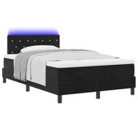 Boxspring bed met matras Zwart 120 x 190 cm Fluweel - thumbnail