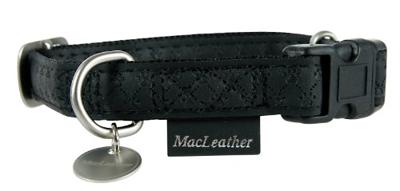 Macleather halsband zwart