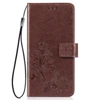 Vier blad clasp reliëf Buckle mobiele telefoon bescherming lederen draagtas met Lanyard & Card slot & portemonnee & beugel functie voor Xiaomi CC9e ( - thumbnail