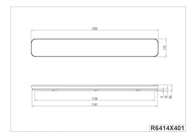 Trio Witte plafonniereBlanca rechthoek 4000K - M - R64144401
