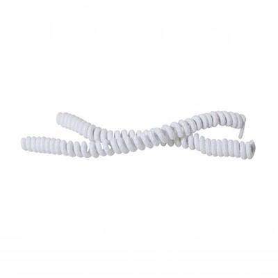 Elestische krulveters wit