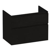 Brauer Delight - Onderkast - 80 cm - met 2 Softclose Lades Greeploos en 1 Sifon Uitsparing - Timber Black - thumbnail