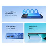 Xiaomi Redmi 15C Smartphone van 4 + 128 GB, zwart Midnight, scherm van 6,9 inch, 120 Hz, MediaTek Helio G81-Ultr, 50MP-camera, 6000 mAh, geen oplader inbegrepen - thumbnail