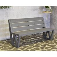 SenS-Line 3-zits Houten tuinbank Dolcis 150 cm - grijs - thumbnail