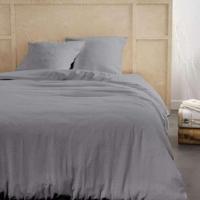 Bedset - TODAY - 123326 - 2 personen - 260x240cm - Effen katoenen gaas - Staal - thumbnail