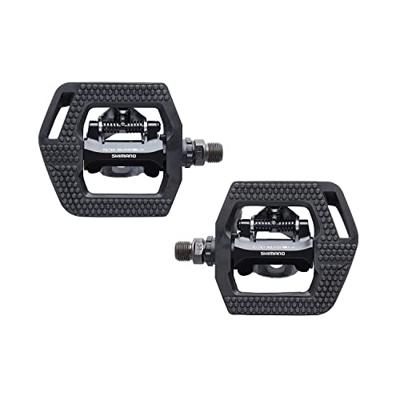 SHIMANO pedaalset click&apos;r t421 platform + enkelzijdig spd met sm-sh56 plaatjes zwart - thumbnail