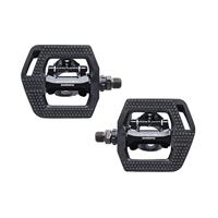SHIMANO pedaalset click&apos;r t421 platform + enkelzijdig spd met sm-sh56 plaatjes zwart - thumbnail
