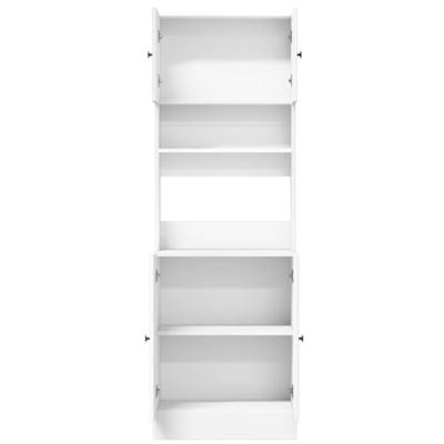 Keukenkast 60x50x180 cm bewerkt hout wit