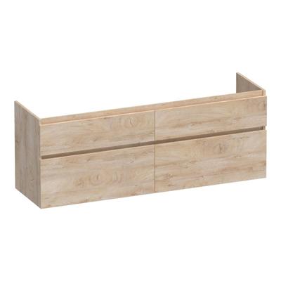 Brauer Delight - Onderkast - 160 cm - met 4 Softclose Lades Greeploos en 2 Sifon Uitsparingen - Forest Wheat