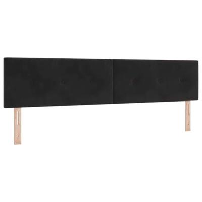 Hoofdbord met LED -striplichten Zwart 100 cm Fluweel