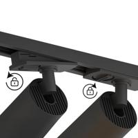 Tracklight 4-Lichts Plafondlamp Zwart - thumbnail