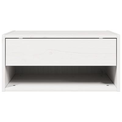 Wandbevestigde nachttafel met lade 2 pcs Wit 50 x 32.5 x 24 cm