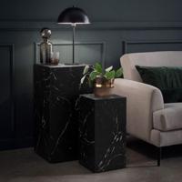 Artistiq Bijzettafel 'Christana' Set van 2 stuks, kleur Zwart marmerlook - thumbnail