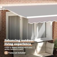 VidaXL Vervangingsdoek voor zonnescherm lichtgrijs 330 x 245 cm - thumbnail