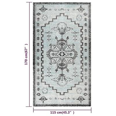 VidaXL Buitenkleed platgeweven 115x170 cm groen en grijs