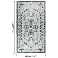 VidaXL Buitenkleed platgeweven 115x170 cm groen en grijs - thumbnail