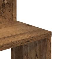Hoekwandschap 32x32x127,5 cm bewerkt hout oud houtkleurig - thumbnail