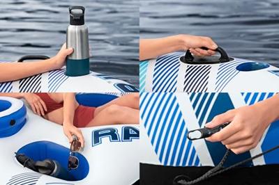 Bestway Hydro force rapid rider double tube zwemring, 240cm