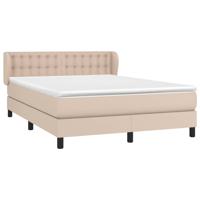 Boxspring met matras kunstleer cappuccinokleurig 160x200 cm - thumbnail
