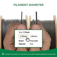 Polymaker 70820 PolyTerra PLA Filament PLA kunststof Gering kunststofgehalte 1.75 mm 1000 g Zwart (mat) 1 stuk(s) - thumbnail