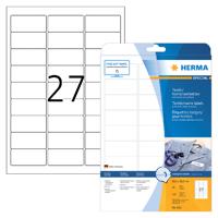 Herma 4511 Naametiketten 63.5 x 29.6 mm Acetaatzijde Wit 540 stuk(s) Weer verwijderbaar Laser (zwart/wit), Kopiëren (zwart/wit), Laser (kleur), Kopiëren (kleur) - thumbnail