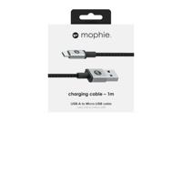 Mophie Charge en Sync Kabel-USB-A naar Micro USB 1M - Zwart - thumbnail