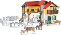 Schleich farm world boerderij met stal en dieren - thumbnail