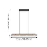 EGLO connect.z Kokomo-Z Hanglamp - 99 cm - Zwart|Bruin|Wit - RGB - thumbnail