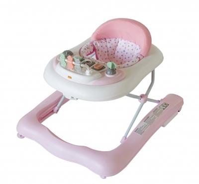 Pericles loopstoel met speeltablet 73 cm roze