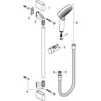Hansgrohe Crometta vario doucheset 65cm wit chroom 26532400 - thumbnail