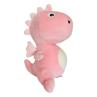 Kenji Draak dino knuffel - 35 cm - roze - thumbnail