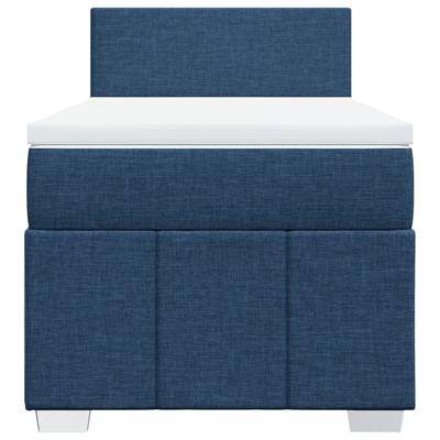 Boxspring met matras stof blauw 100x200 cm - thumbnail